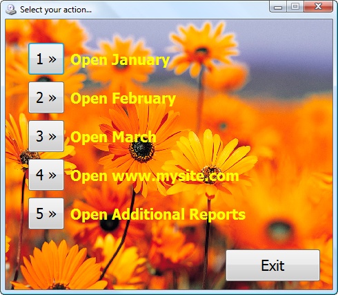 Sample Autorun Menu made by 1st Autorun Express